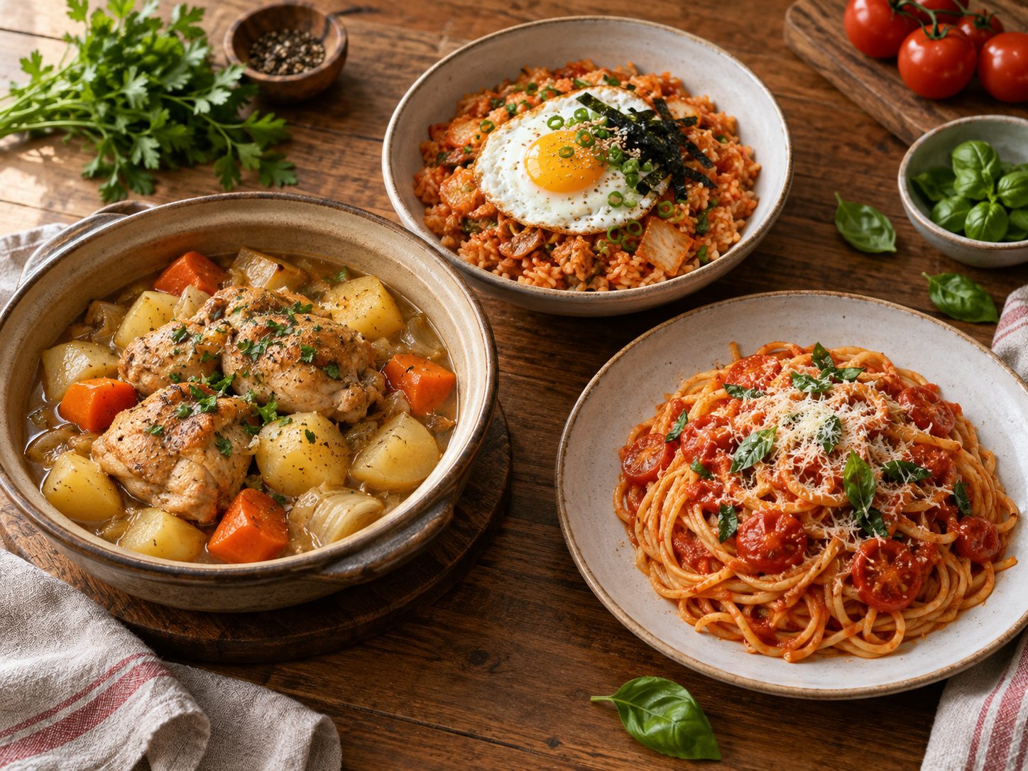 정성스럽게 차린 집밥 요리 / Beautiful home-cooked dishes
